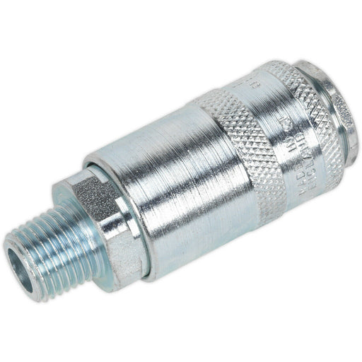 1/4 Inch BSPT Coupling Body - Male Thread - 100 psi Free Airflow Rate - Workshop Loops