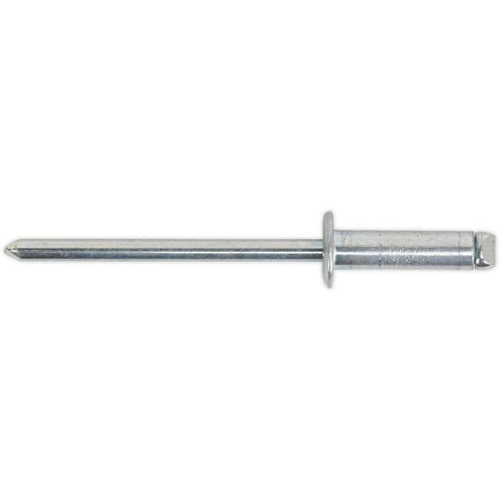200 PACK 4.8mm x 12mm STEEL Rivets - Standard Flange Compression Pin Grip Head Loops