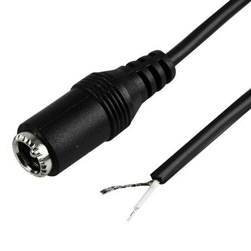 2M DC Power Cable Lead 5.5mm x 2.1mm Female Socket to Bare Ends CCTV Camera DVR Loops