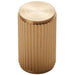 Lined Cylindrical Cupboard Door Knob - 18mm Dia - Satin Brass Cabinet Handle Loops