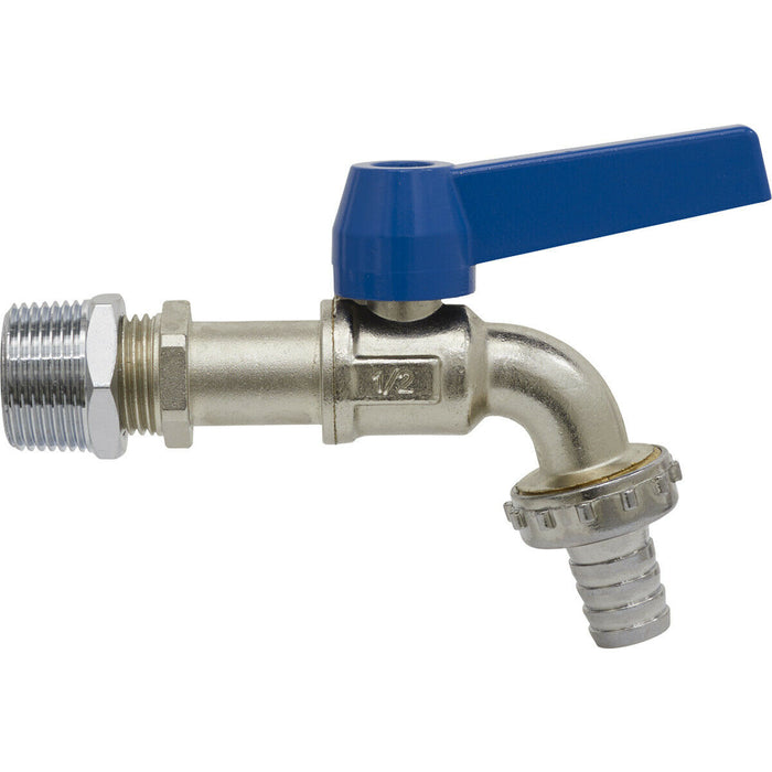 1/2" BSP Drum Tap - 3/4" BSP Adaptor Included - Hose Tail Outlet - Brass Body Loops