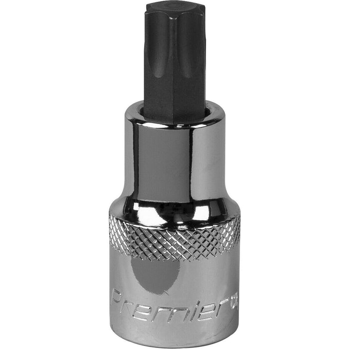 T55 TRX Star Socket Bit - 1/2" Square Drive - PREMIUM S2 Steel Head Knurled Grip Loops