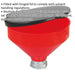 Solvent Safety Funnel with Hinged Flip Top - 2" Female Fitting - Fluid Transfer Loops