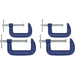 4 Piece G-Clamp Set - Heavy Duty Forged Clamp - 2x 75mm and 2x 100mm Clamps Loops