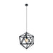 Hanging Ceiling Pendant Light Black Prism 1x 60W E27 Geometric Feature Lamp Loops