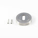 50mm Lock Profile Round Escutcheon Concealed Fix Satin Nickel Keyhole Cover Loops
