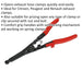 300mm Exhaust & Hose Clamp Pliers - Self-Locking Mechanism - Comfort Grip Loops