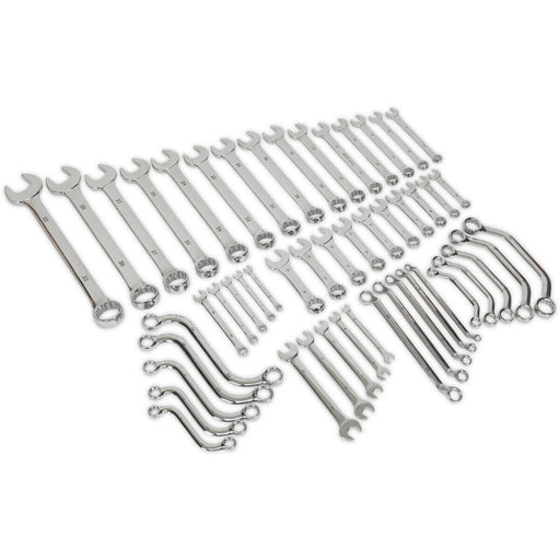 50pc Metric Multi-Purpose Spanner Set - Offset / S / Stubby / Combination / Ring Loops