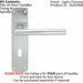 4x Rounded Straight Bar Handle on Lock Backplate 170 x 42mm Satin Chrome Loops