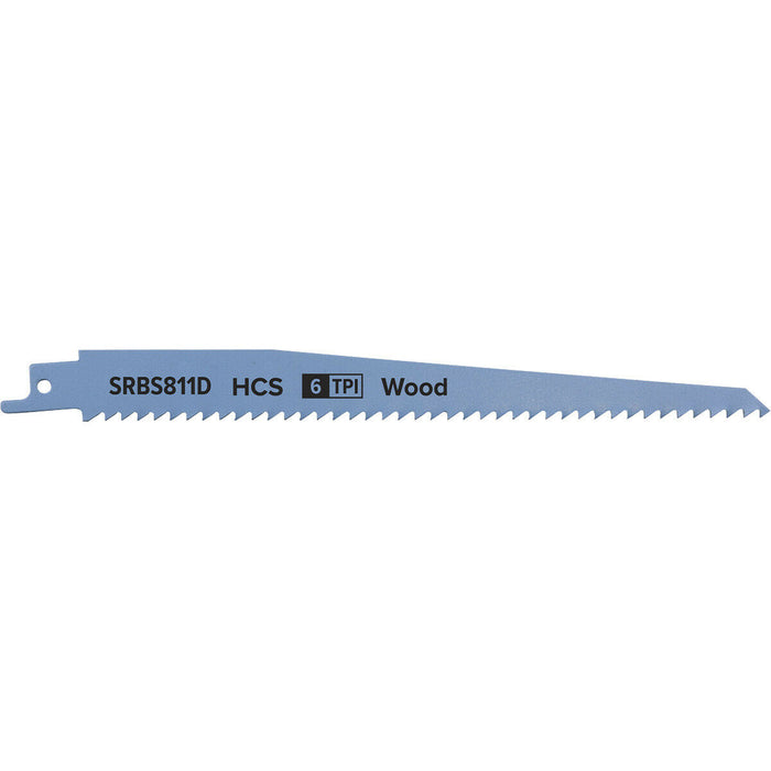 5 PACK 200mm HCS Reciprocating Saw Blade - 6 TPI - Milled Side Set Teeth Loops