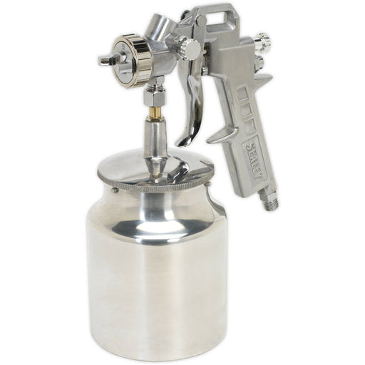 General Purpose Suction Fed Spray Gun Airbrush - 1.5mm Nozzle Water Based Paint Loops