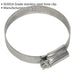 10 PACK Stainless Steel Hose Clip - 44 to 64mm Diameter - Hose Pipe Clip Fixing Loops