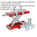 Motorcycle Scissor Support Stand - Sliding Pin Carriers - 300kg Capacity Loops