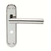 4x Round Bar Lever on Bathroom Backplate Door Handle 180 x 40mm Polished Chrome Loops