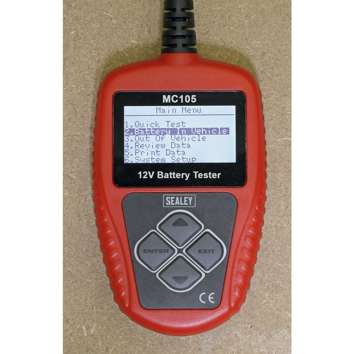 12V Motorcycle Digital Battery Tester - PC Compatible - Vehicle Diagnostic Tool Loops