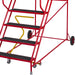 8 Tread HEAVY DUTY Mobile Warehouse Stairs Anti Slip Steps 2.8m Safety Ladder Loops