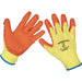 PAIR Knitted Work Gloves with Latex Palm - Large - Improved Grip - Breathable Loops
