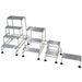 220mm Large Frame Stable Steps Sturdy Aluminium 500mm Wide 1 Tread Step Ladder Loops