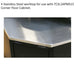 930mm Stainless Steel Corner Worktop for ys02615 Modular Corner Floor Cabinet Loops
