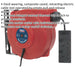 15 Metre Retractable Cable Reel System - 2 x 230V Plug Socket - Composite Cased Loops