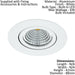 Wall / Ceiling Flush Downlight White Recess Spotlight 6W Built in LED Loops