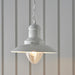 Ceiling Pendant Light - Gloss Cream & Clear Glass - 42W E27 - Dimmable Loops