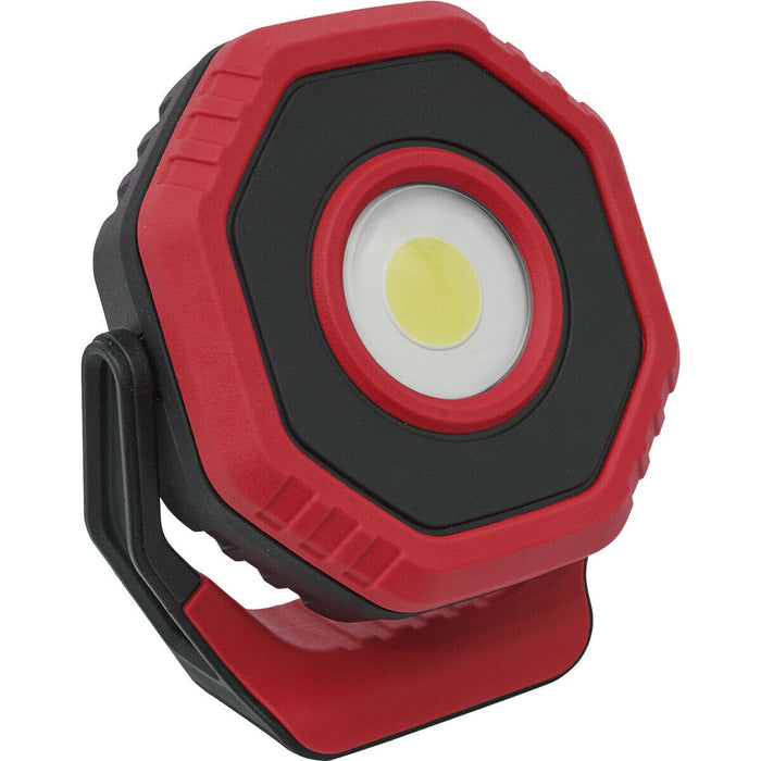 Rechargeable Pocket Floodlight - 360 Degree Swivel - 14W COB LED - Red Loops