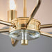 Multi Light Ceiling Pendant 6 Bulb BRASS & WHITE Chandelier Large Shade Lamp Loops