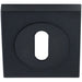 Square Lock Profile Escutcheon 51 x 51mm Concealed Fix Matt Black Loops