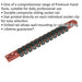 1/4" Square Drive Bit Holder - 12x Socket Capacity - Retaining Rail Bar Storage Loops