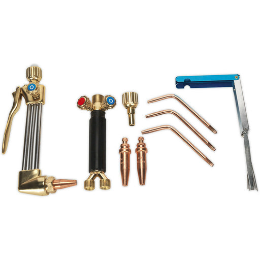 Oxyacetylene Welding & Cutting Torch Kit - Torches & Nozzles - Multipurpose Set Loops