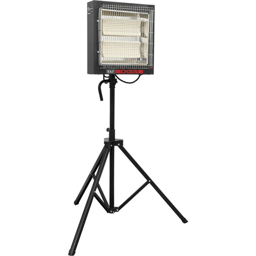 Ceramic Heater with Tripod Stand - 1400 to 2800W - Instant Heat - Remote Control Loops