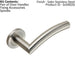 Curved Round Bar Handle on Round Rose Concealed Fix Satin Stainless Steel Loops
