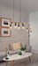 Hanging Ceiling Pendant Light Black & Wood 4x E27 Kitchen Island Multi Lamp Loops
