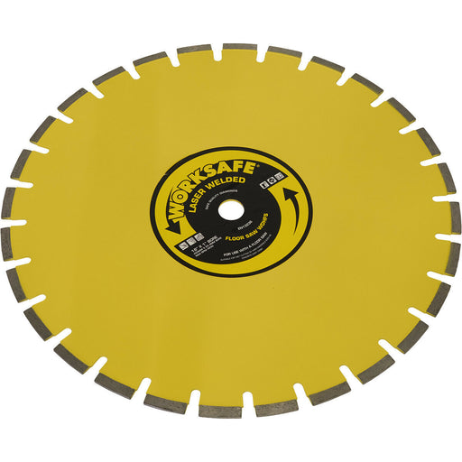 Hard Floor Saw Blade - 450mm Diameter - 25mm Bore - Concrete Floor Cutting Disc Loops