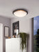 Wall Flush Ceiling Light Black Shade White Clear Glass Painted Bulb E27 1x60W Loops