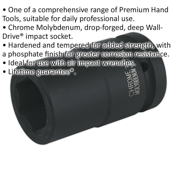 32mm Forged Deep Impact Socket - 1 Inch Sq Drive - Chromoly Wrench Socket Loops