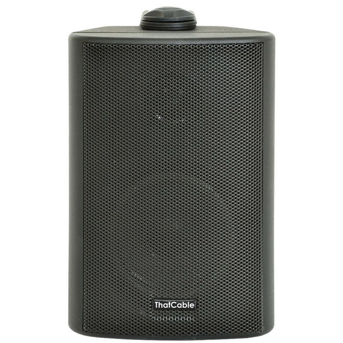 3" 60W Black Outdoor Rated Speaker Wall Weatherproof Background 8Ohm & 100V