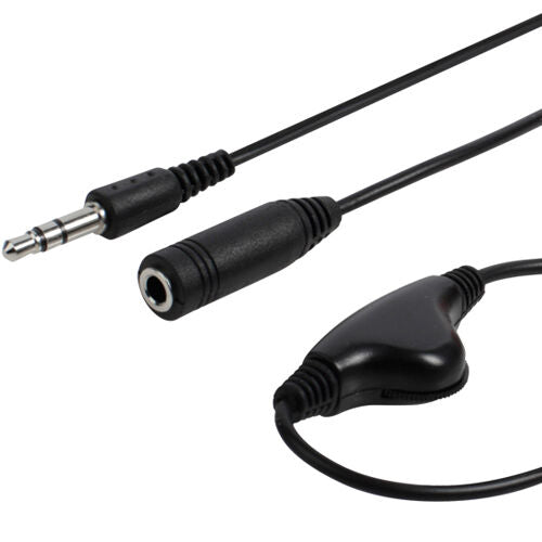1m 3.5mm Headphone Extension Lead Volume Control In Line Plug To Jack Cable AUX Loops