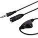 1m 3.5mm Headphone Extension Lead Volume Control In Line Plug To Jack Cable AUX Loops