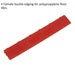 6 PACK Heavy Duty Floor Tile Edge - PP Plastic - 400 x 60mm - Female - Red Loops