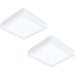 2 PACK Wall / Ceiling Light White 160mm Sqaure Surface Mounted 10.5W LED 3000K Loops