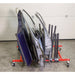 Mobile Panel Storage Rack - 5 Adjustable Sections - 150kg Weight Limit - Wheeled Loops