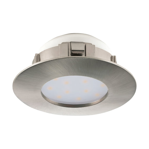 Wall / Ceiling Flush Downlight Satin Nickel Plastic 6W Built in LED Loops