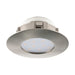 Wall / Ceiling Flush Downlight Satin Nickel Plastic 6W Built in LED Loops