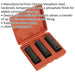 3 PACK - 17mm 19mm 21mm DEEP Impact Socket Set - 1/2" Square Drive - 6 Point Loops