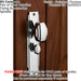 4x PAIR Line Detailed Door Knob on Bathroom Backplate 205 x 45mm Polished Chrome Loops