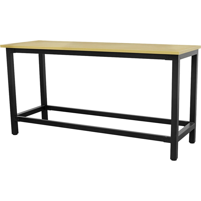 1.8m x 0.6m Workbench - Heavy Duty Steel Frame & 25mm MDF Top Work Station Loops