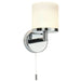 IP44 Bathroom Wall Light Chrome & Diffused Glass Modern Round Fitting Lamp Loops