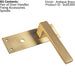 PAIR Straight Square Handle on Bathroom Backplate 150 x 50mm Antique Brass Loops
